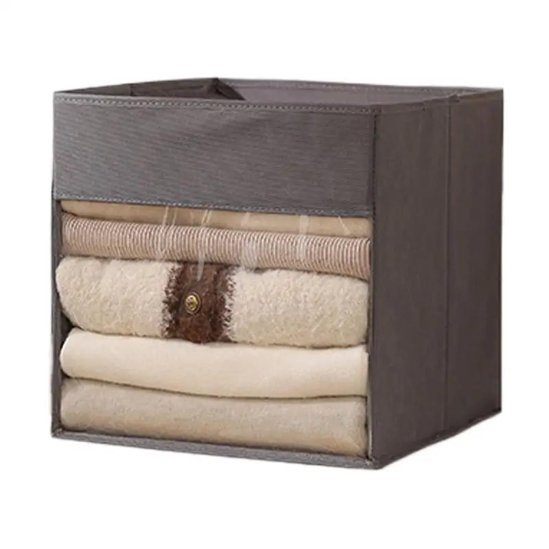 

Foldable Fabric Storage Bins Non-Woven Cube Organizer Space-Saving Box for Bookshelf Nursery Dorm Living Room Wardrobe Closet