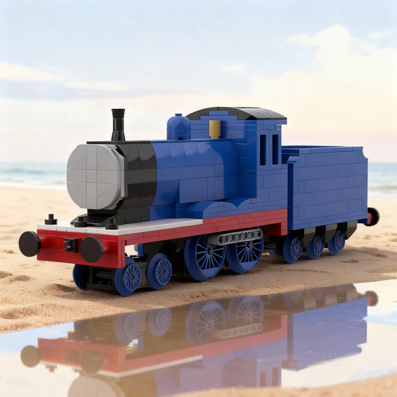 

Набор строительных блоков MOC «Поезд» (517 деталей), модель «Синий паровоз Эдвард», архитектурный конструктор, рождественский подарок, развивающая игрушка, DIY-идея