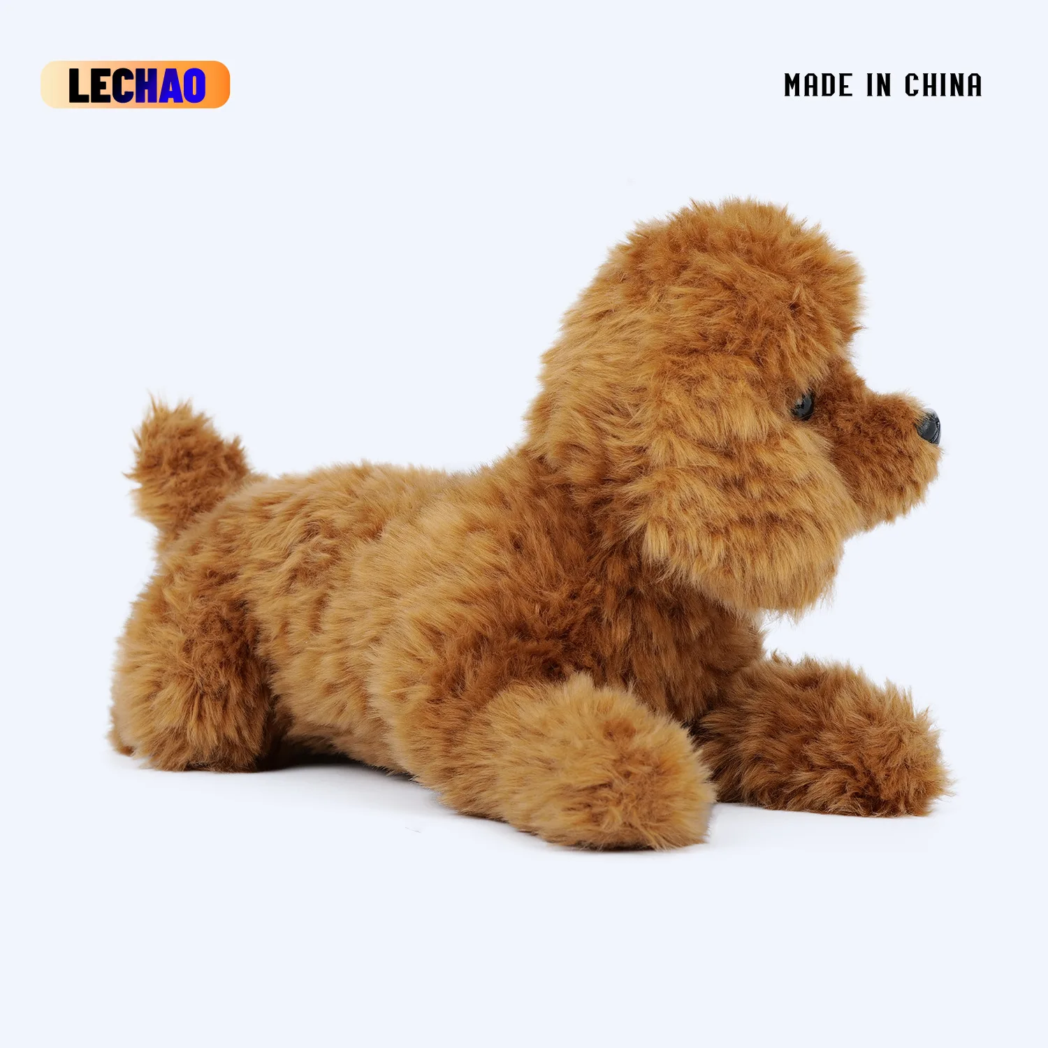 Lifelike Teddy Dog Plush Toy Cute Pet Puppy Doll Simulation Animal Plush Stuffed Brown Teddy Dog Home Decoration Kids Gift