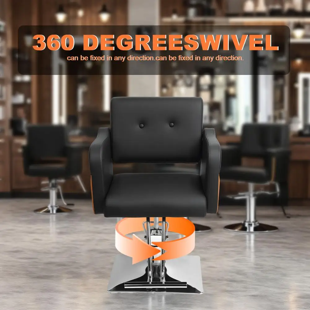 كرسي صالون الشعر، كرسي مصفف مع مضخة هيدروليكية شديدة التحمل، كرسي صالون شعر دوار 360 درجة، أقصى حمولة 330 رطلاً