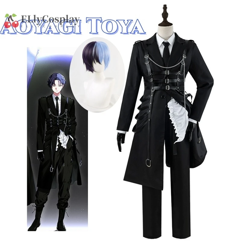 Aoyagi Toya Project Sekai Colorful Stage Cosplay Vivid BAD SQUAD Cosplay Costume Clothes Wig Uniform Cosplay Stage Costume Set