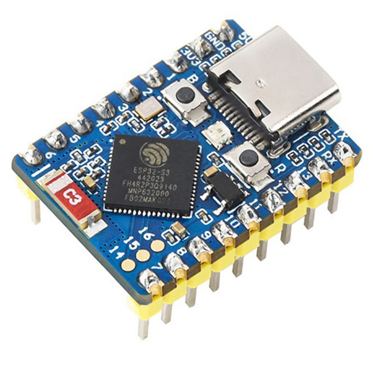 Waveshare ESP32-S3 Mini-Modul Dual-Core-Prozessor 240 MHz Lauffrequenz Wi-Fi und Bluetooth 5.0 Entwicklungsboard-Modul, B
