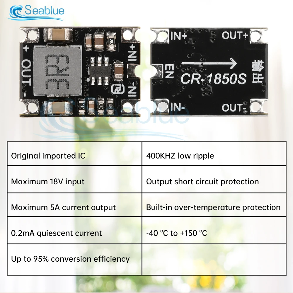 DC-DC Buck Power Supply Module Adjustable Buck Converter Module 6.5-16V To 3.3V 5V 4A 6A for Car Motorcycle Battery Charging