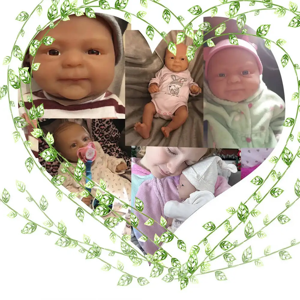 IVITA Versand aus Spanien: 100% Vollsilikon Reborn-Babypuppen, Lebensecht Bemalte Realistische Neugeborenen-Babypuppen Spielzeug – Detail 19