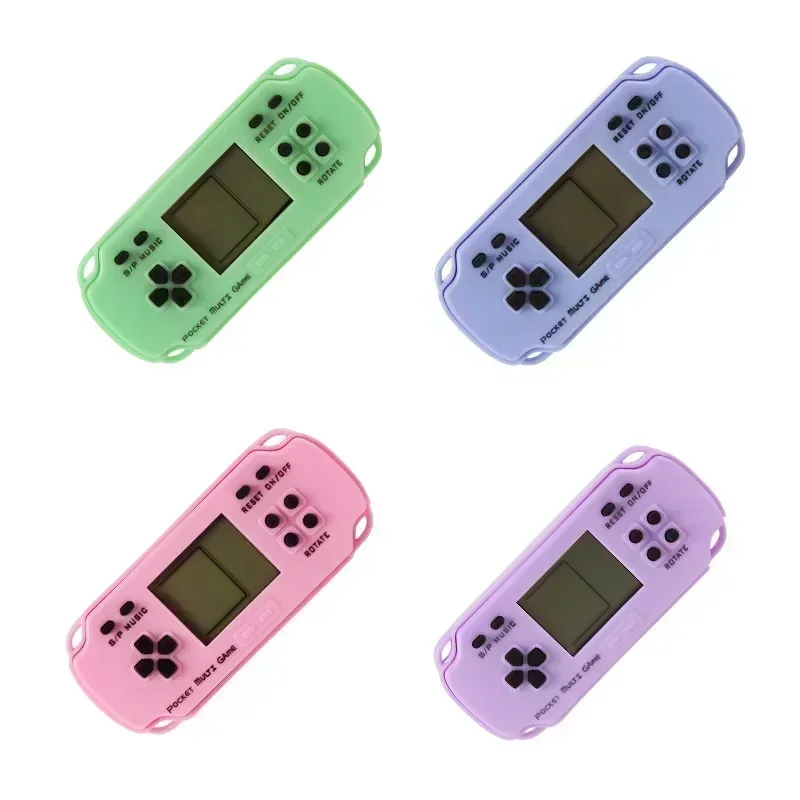 1 stks Mini ABS Retro Handheld Game Console met sleutelhanger Draagbare Compacte Game Player Hanger Stuffer Gift Game Console voor Kid's