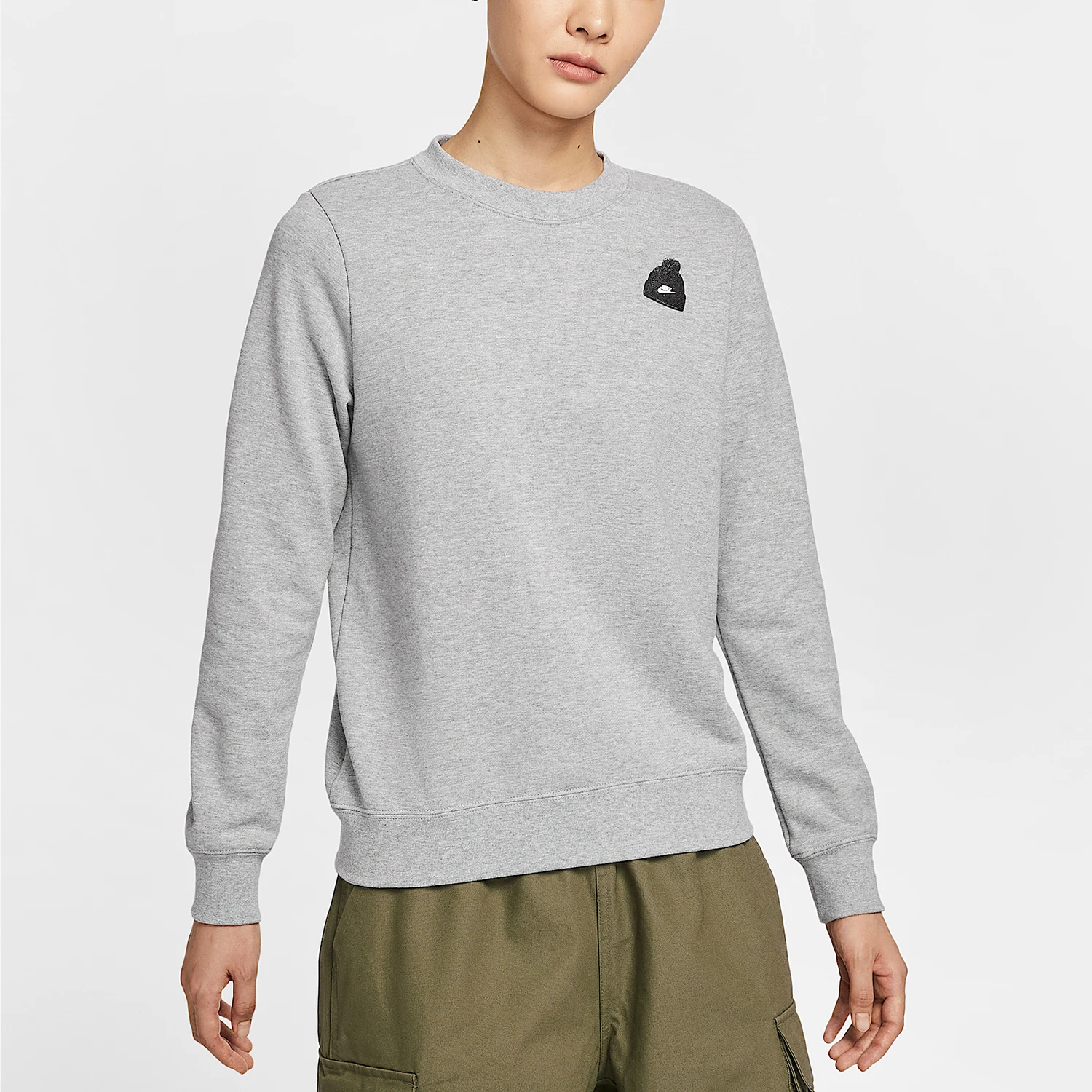 

Оригинальная женская трикотажная повседневная толстовка Nike Sportswear с круглым вырезом IO7829-063