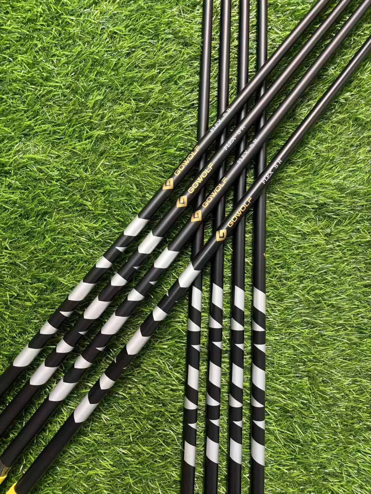 Golf Graphite Shaft Wood 0.335 Tip with Adapter & Non-Slip Grip, High Stability for Golf Driver