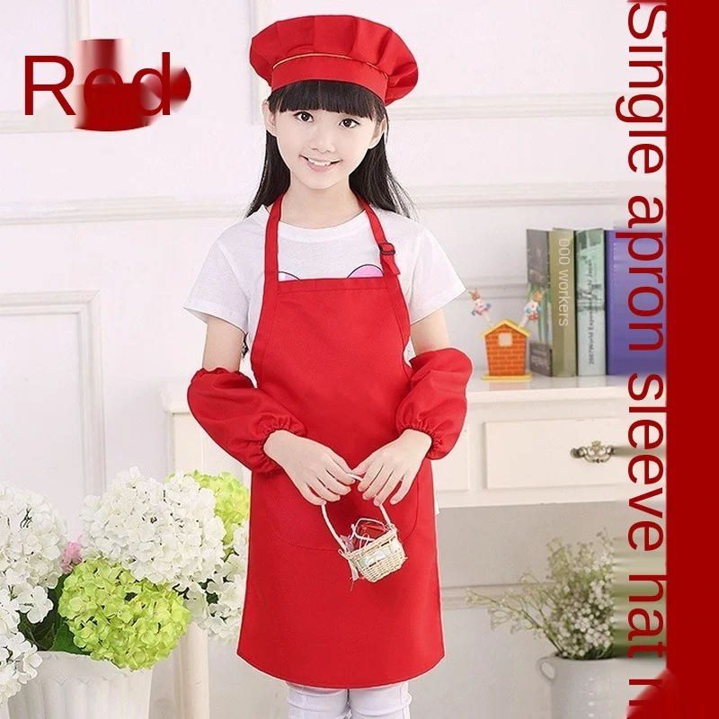 Children Front Pocket Bib Apron Kid Boys Girls Apron Kitchen Child Craft Kids Apron Child Painting Cooking Baby Pinafore