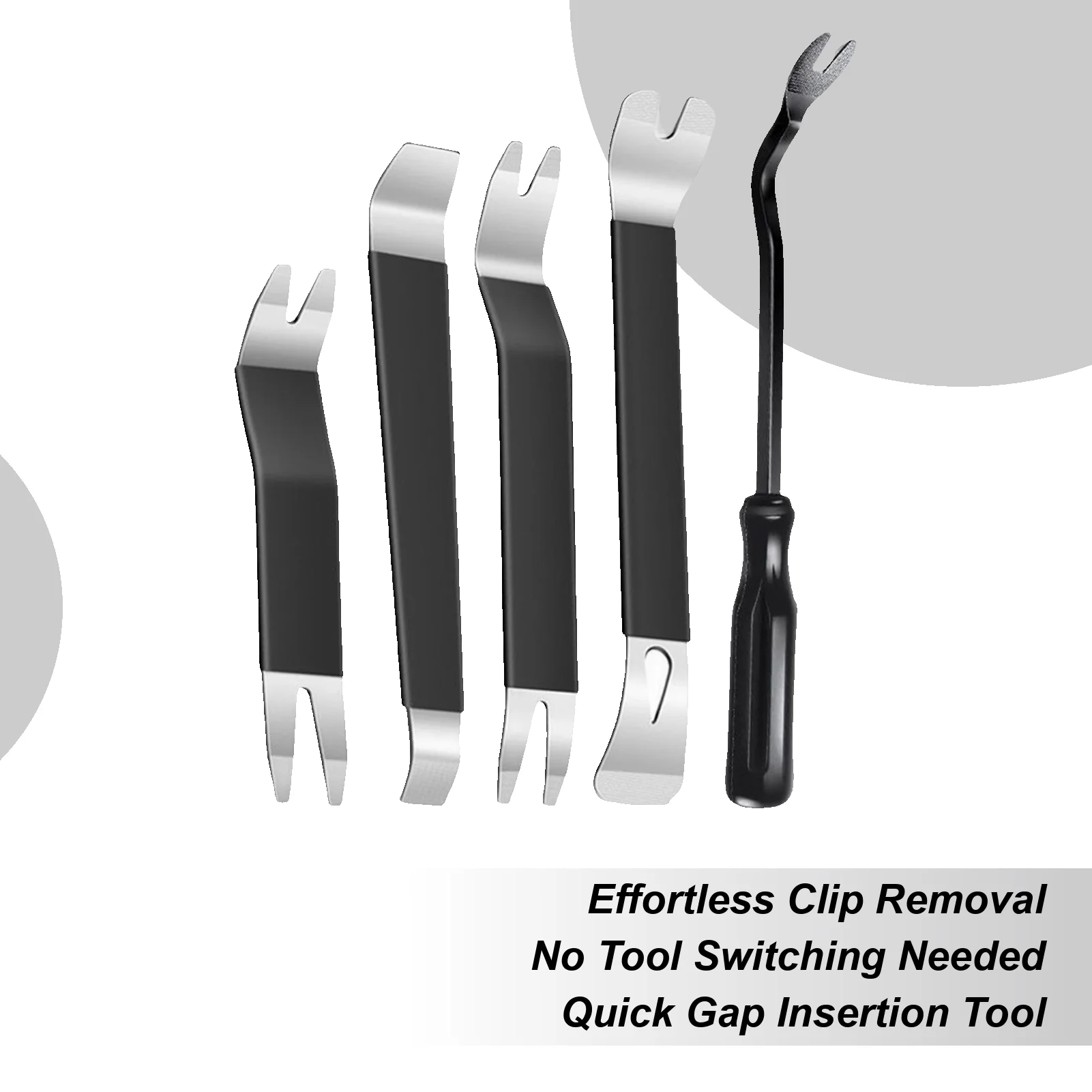 Trim Panel Removal Tool 5 Pieces Heavy Duty Universal Interior Repair Kit Door Window Audio Dashboard Pry Tool For Vehicle