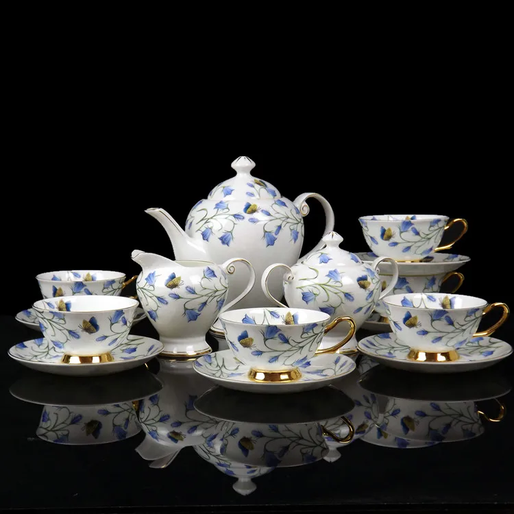 15pc coffee cup high-grade European Phnom Penh bone china coffee set British boutique afternoon tea