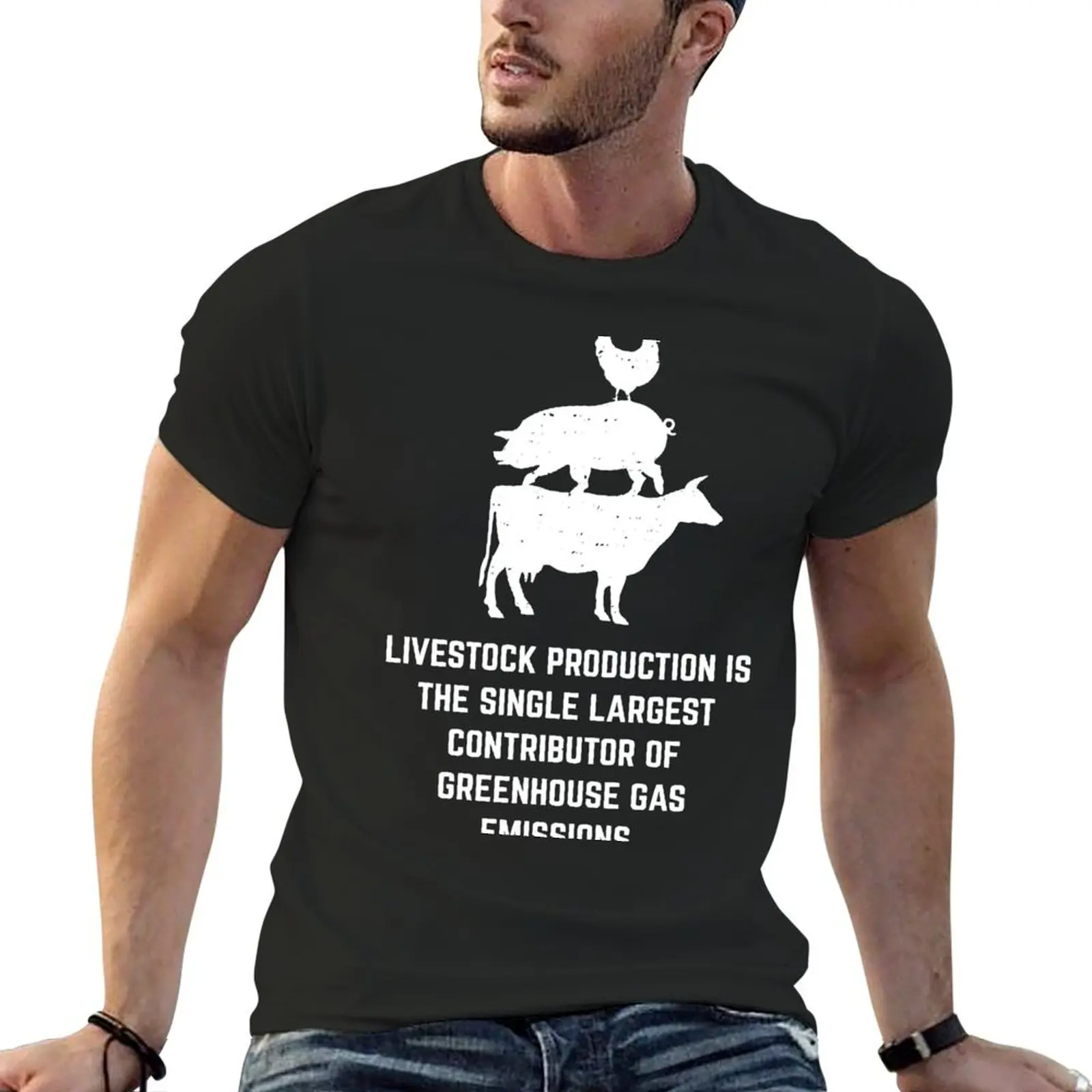 Футболка для мальчиков от производителя домашнего скота с выбросами парникового газа