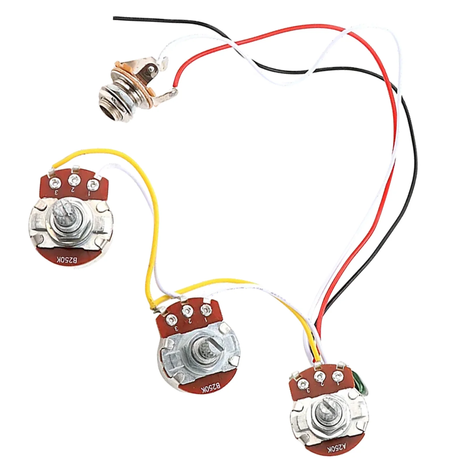 

Guitar Cable Electronic Circuit Electric Loaded Control Plate Silver Wiring Kit