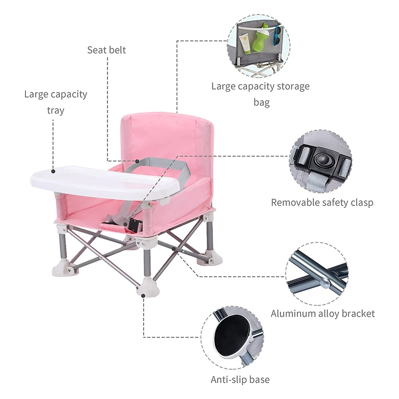 Baby Booster Seat Dining Chair Portable Travel Folding Kids With Feeding Chair Outdoor Beach Seat Baby Furniture Supplies New