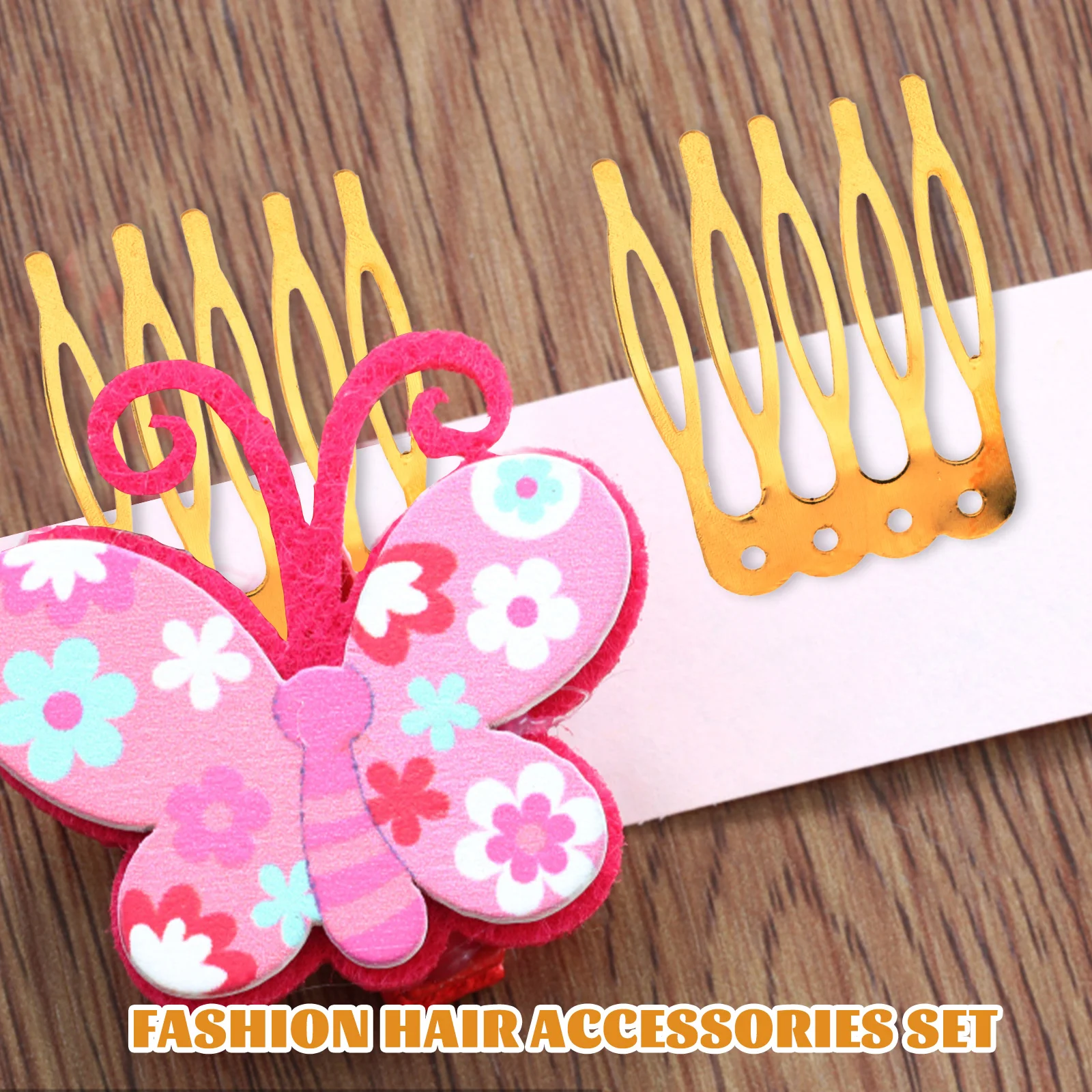 

50pcs Tools Simple Five Teeth Design For Diy Headdress Smooth Texture Fashion Hair Accessories Set Diy Hair Comb Headdress Comb