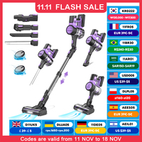 INSE S10 Cordless Vacuum Cleaner 30KPa Foldable Stick Vacuum 50Mins Runtime Removable Battery Vacuum Cleaner for Household Clean