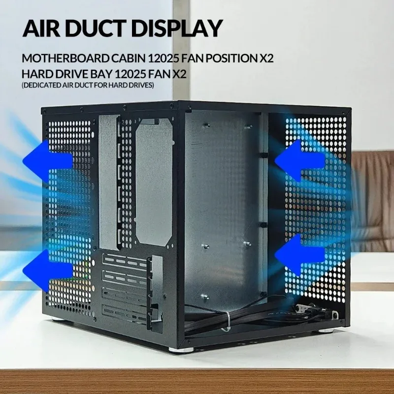 

Stand-alone Case 8-Bay NAS Chassis ATX Power Supply MATX Motherboard Full Height PCIE UNRAID Black and White