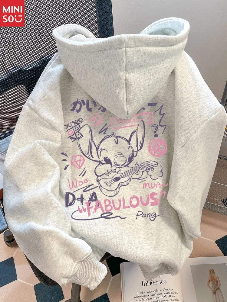 

Disney Foreign Style Is Unique Chic and Cute Stitch Sweater Women's Spring New Trendy Brand Hooded Jacket