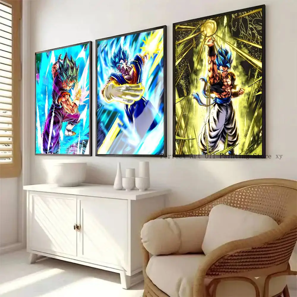 1PC Anime Dragon Ball Vegito Posters Self Adhesive Waterproof Ideal For Living Room Bedroom Bar Decoration