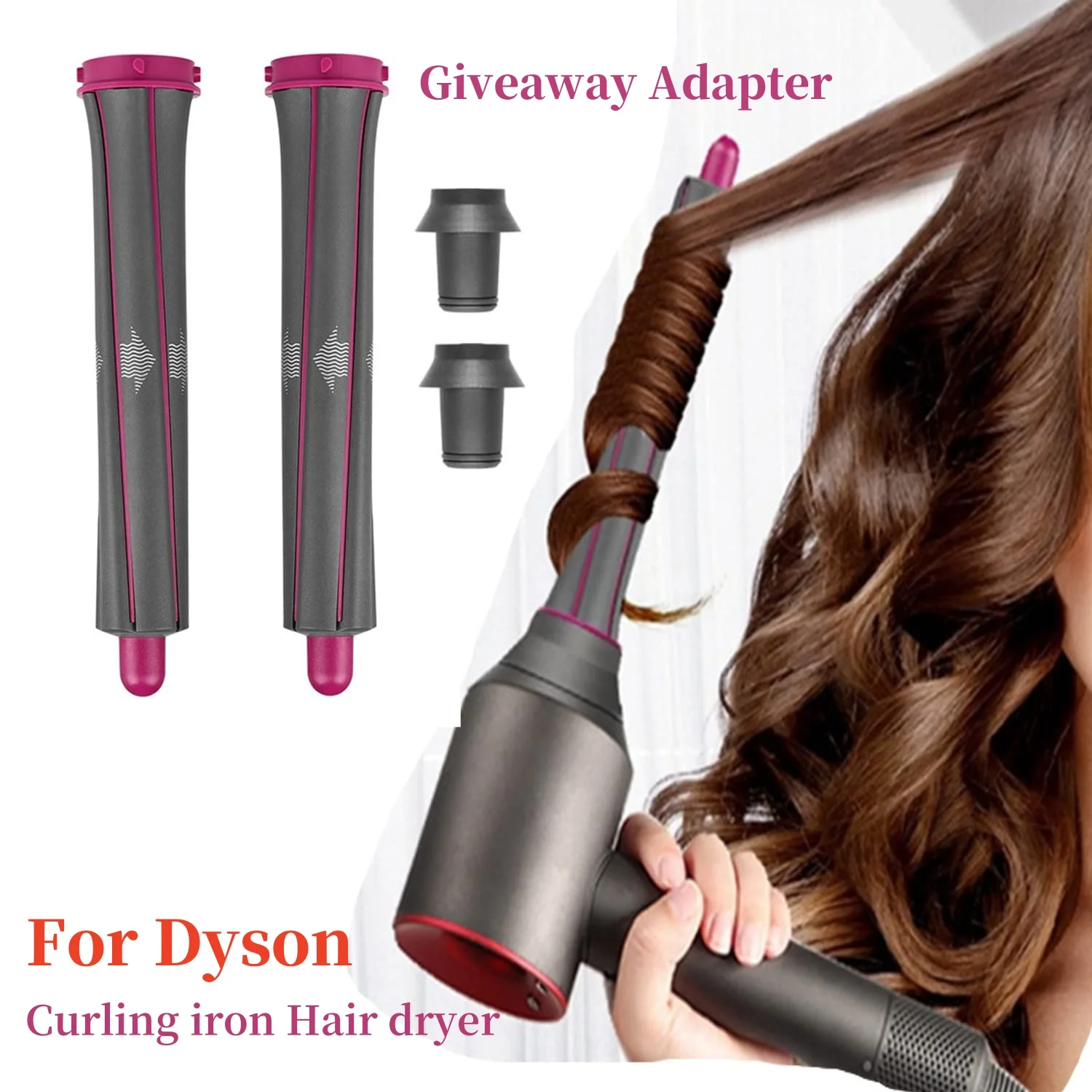 2 Pcs Hair Dryer Curling Attachment 30MM Automatic Curling For Dyson Supersonic Hair Dryer Accessories Curling Iron Styler