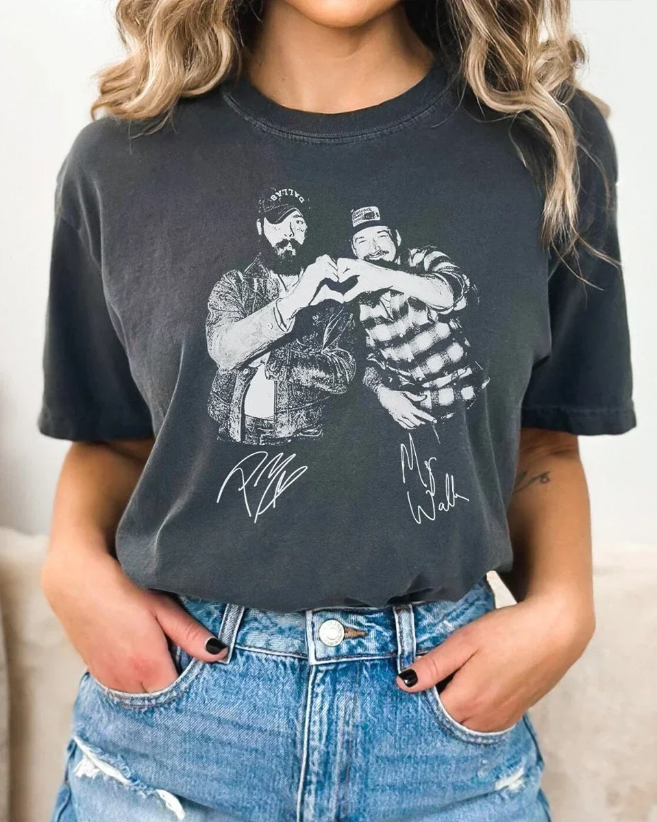 Camisa Retro Solta Casual Unisex, Eu Acredito Ajuda Camisa, Música Country Posty Wallen, Tee 100% Algodão, Top Y2K, Streetwear