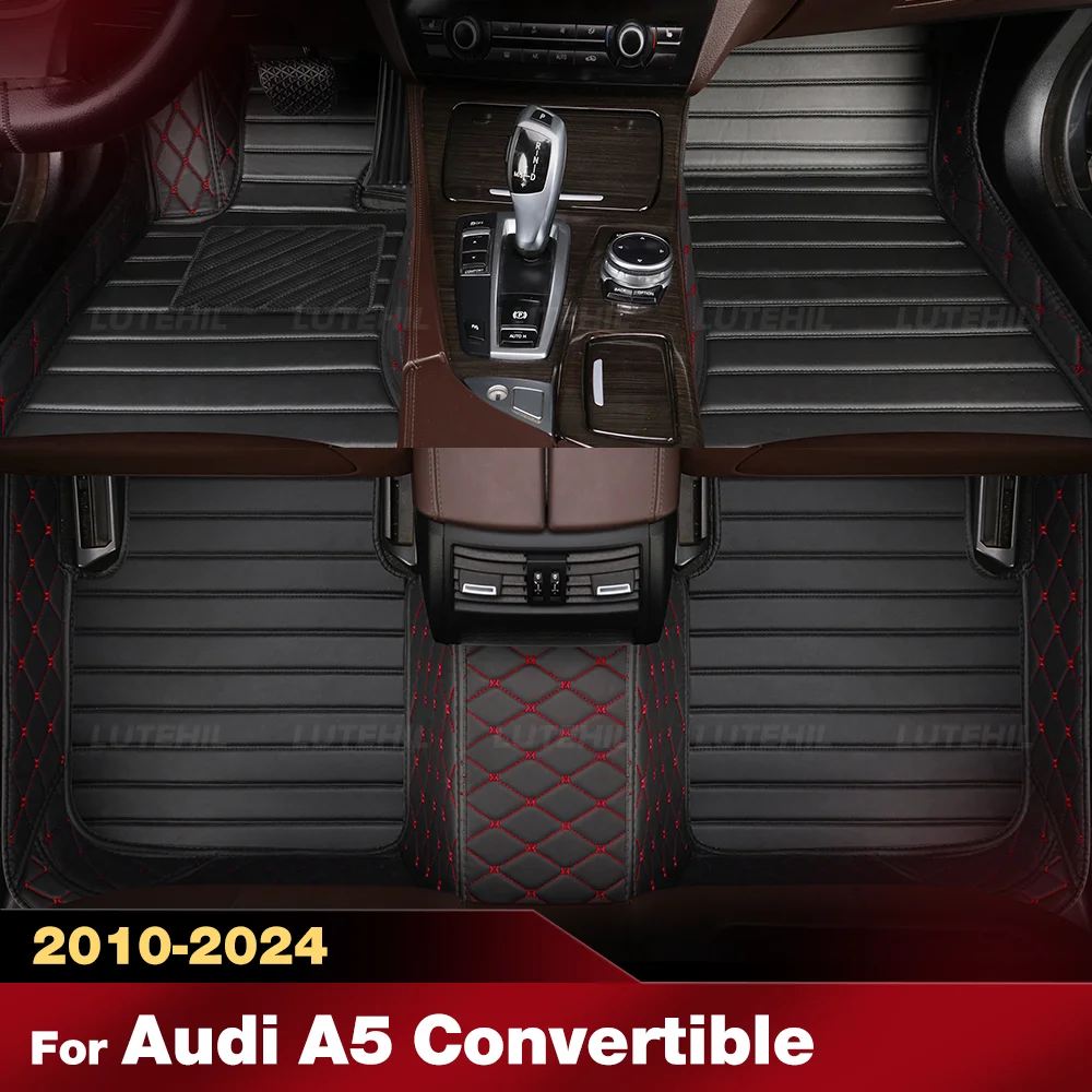 

LUTEHIL для Audi A5 Convertible MK3 F5 2010-2024 23 22 21 20, автомобильные коврики на заказ, автомобильные подушечки для ног, автомобильный ковер, чехол