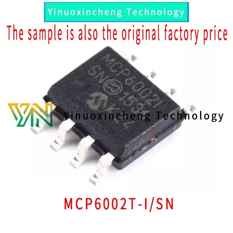 10PCS/LOT New original MCP6002T-I/SN package SOP8 1.8V 1MHz dual channel operational amplifier ic