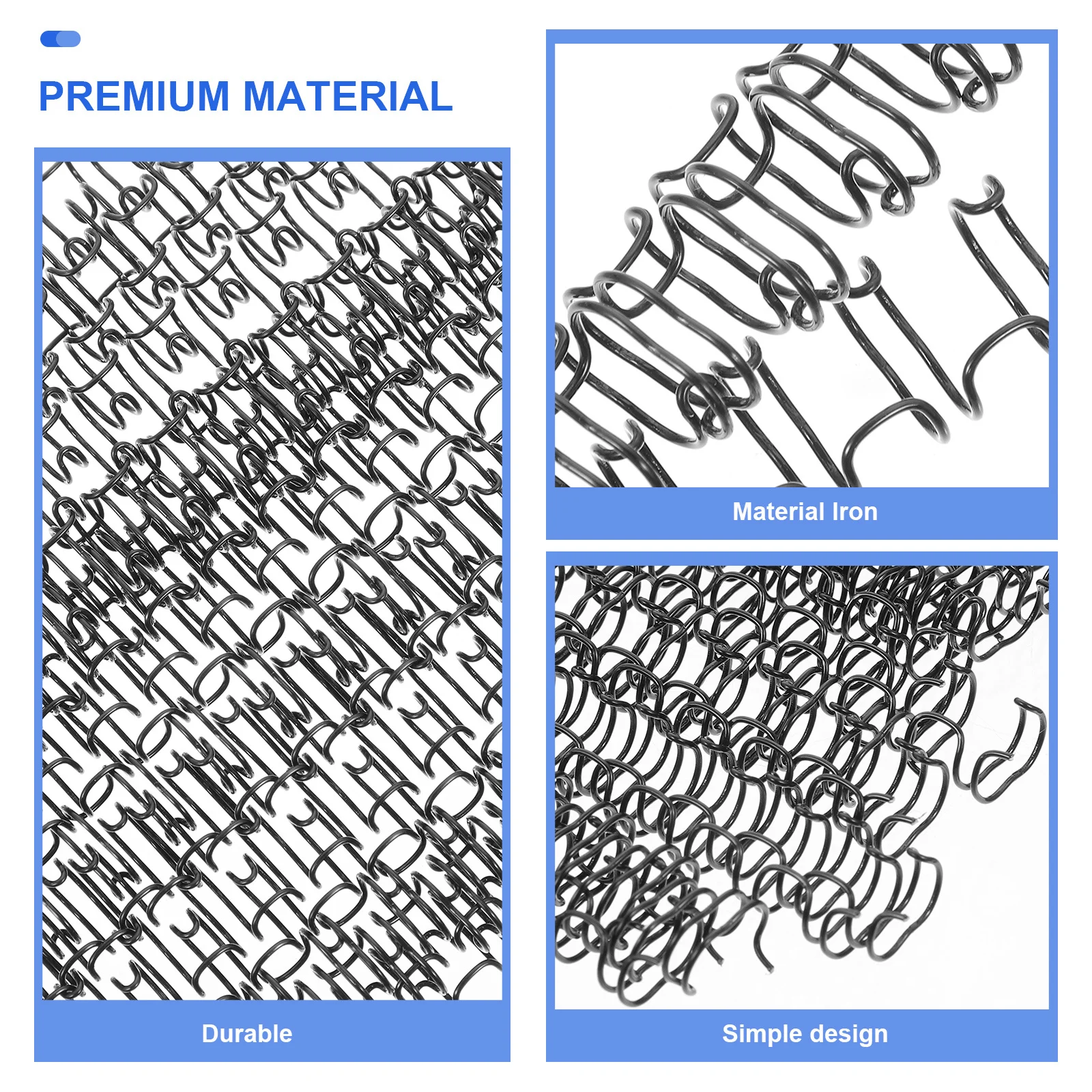 

100Pcs High-Grade Iron Binder Rings Reusable Double Loop Wire Binding Coils for Loose Leaf Memo Filing and Organizing