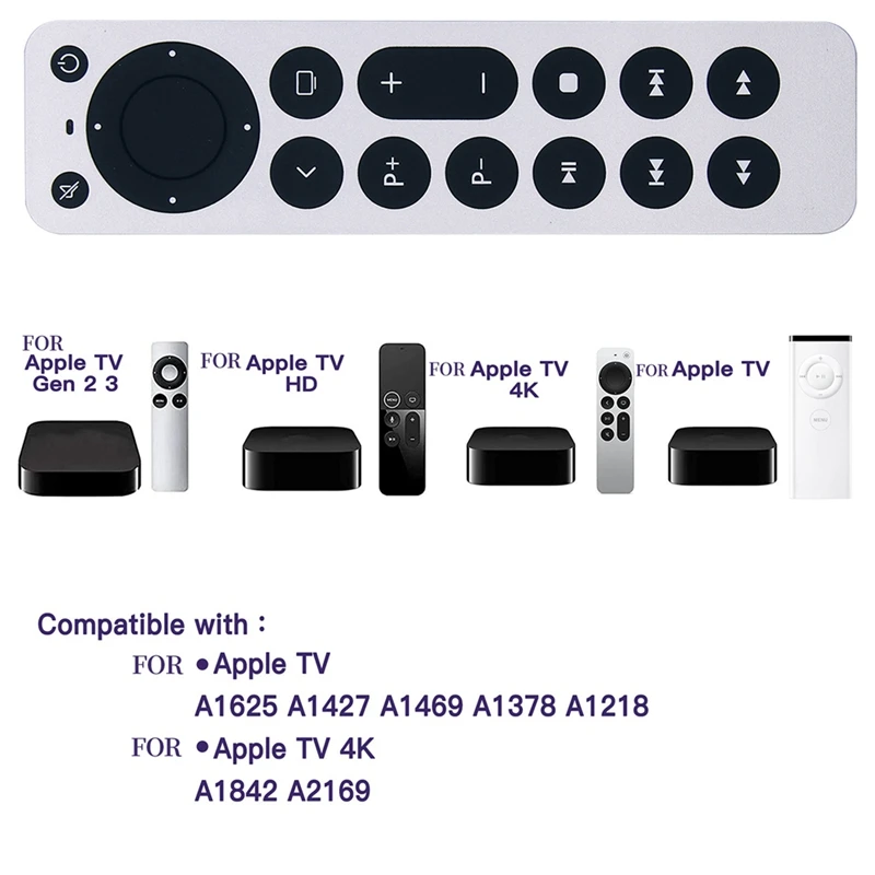 1 buah Remote Control suku cadang pengganti plastik untuk APPLE 4-In-1 Remote Control