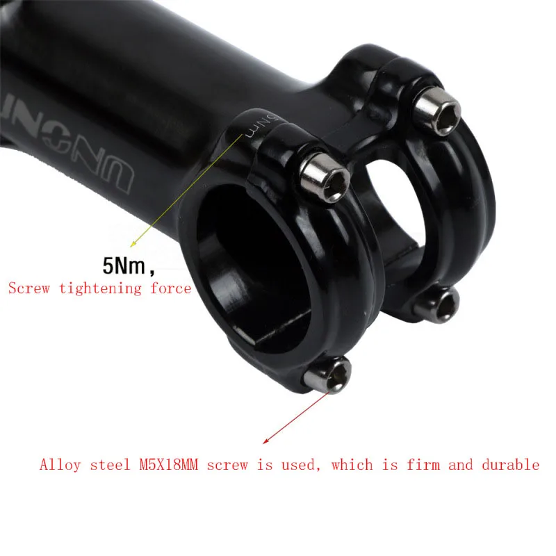 UNO Ultralight Bike Stem 7/17 Degrees MTB Mountain Road Bicycle Stem 31.8mm 60 -130mm 6061 Aluminum Alloy MTB Bicycle Parts