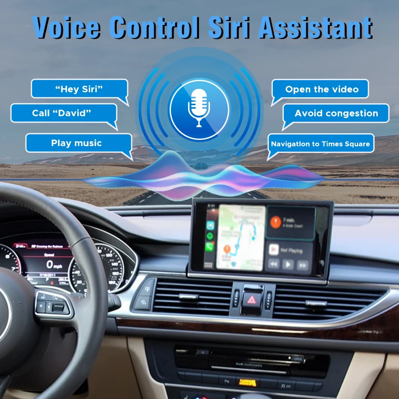 واجهة أوتوماتيكية لاسلكية CarPlay Android لأودي A6 A7 S6 S7 2012-2018 | مشغل DVD مرآة Link AirPlay الملاحة التوصيل والتشغيل