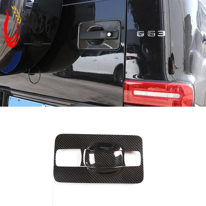 

A026-For Mercedes Benz G-Class G63 G350 G500 2019-2022 Dry Carbon Fiber Car Rear Door Tailgate Handle Cover Trim Parts Accessori
