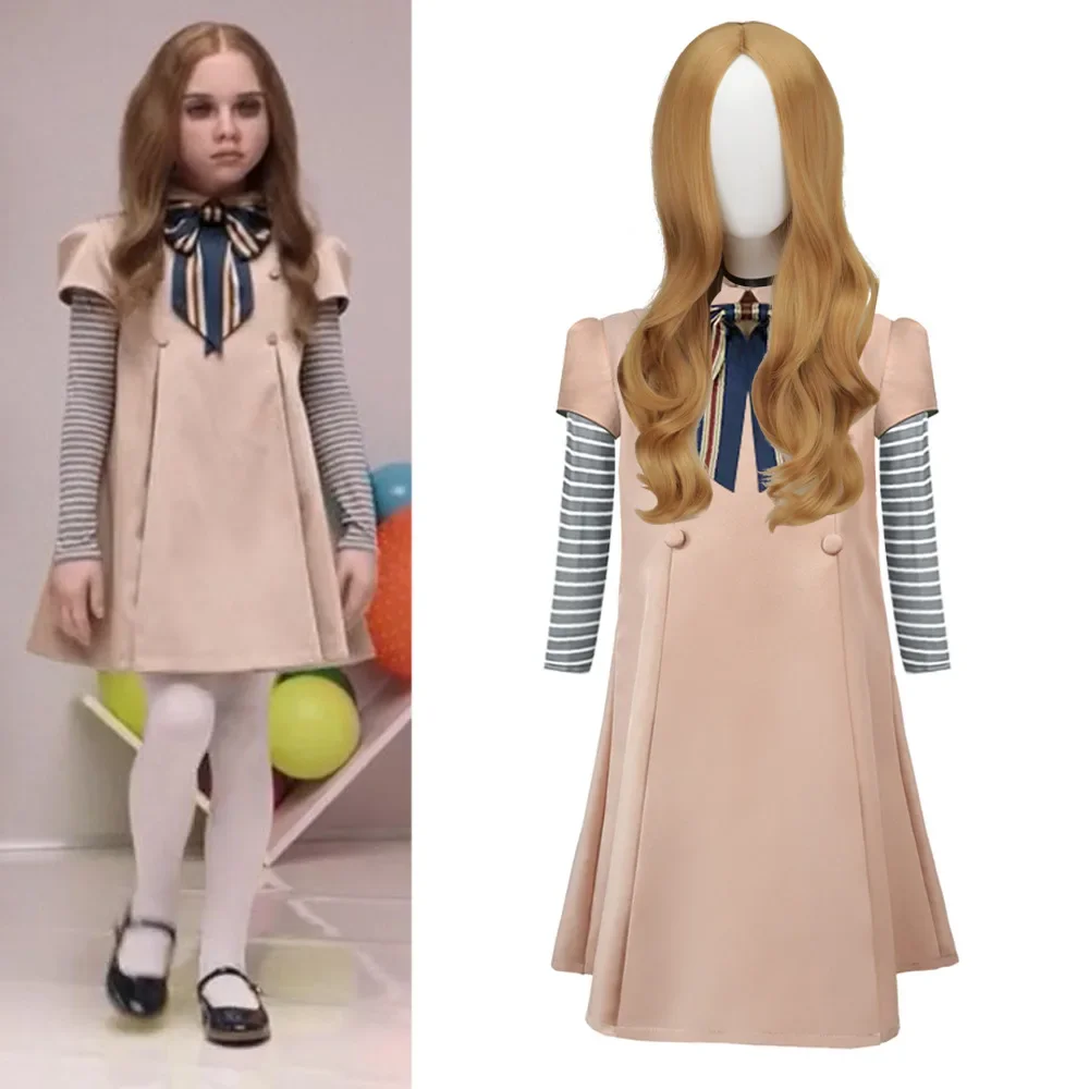 M3gan Kids Cosplay Kostuum Megan 2023 Horrorfilm Megan Kostuum Pruik