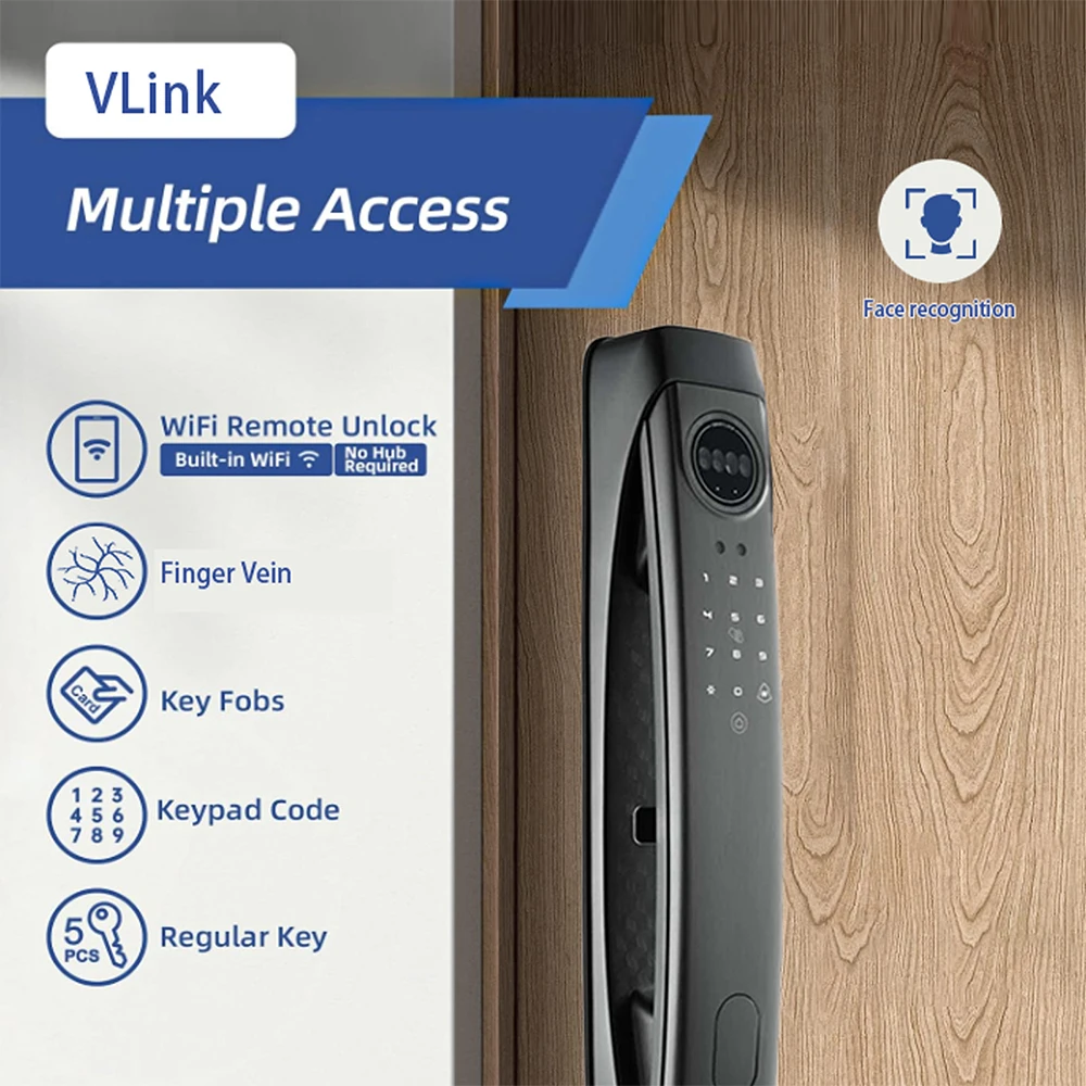 Glomarket 3d Face Recognition Digital Automatic Electronic Fingerprint Biometric Lock Cerradura Wifi Smart Lock