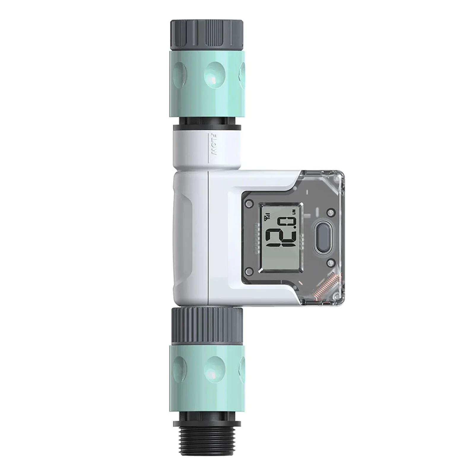 Wi-Fi Water Flow Meter for Garden Hose Smart Water Meter with 4 Flow Modes Real-Time Flow Tracking Easy Reading Display