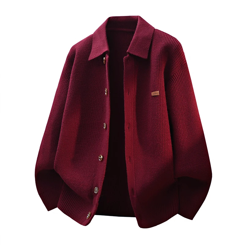 

Мужской повседневный вязаный кардиган, свитер, весна-осень, новый универсальный длинный воротник с высоким воротником Sve Ciwalk, куртка из полиэфирного волокна