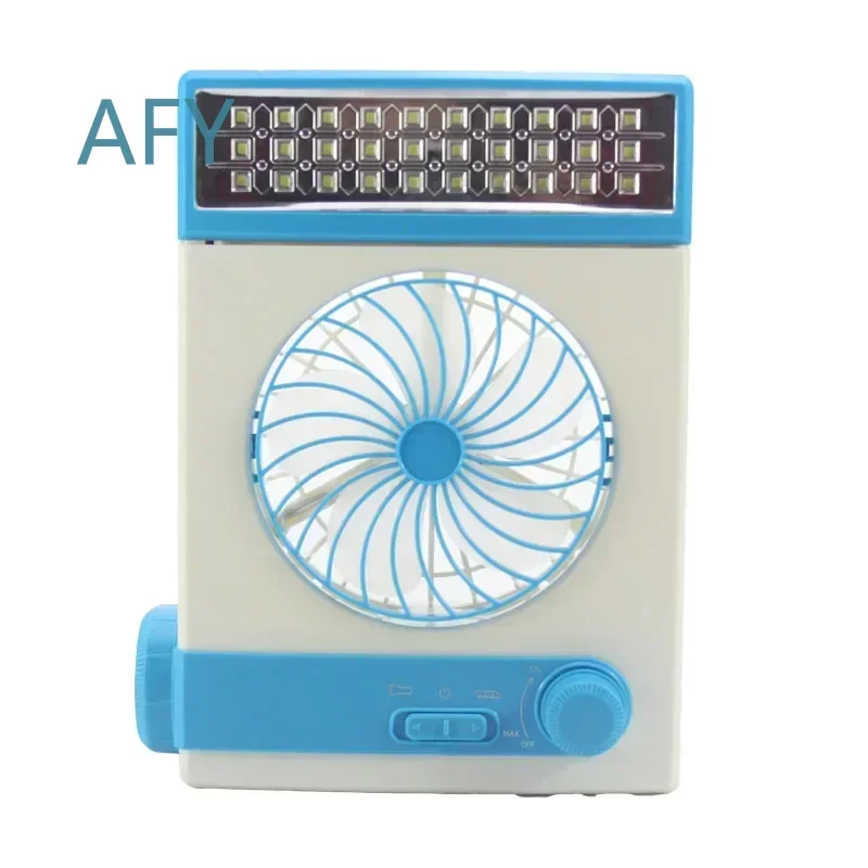 Upgrade New Multifunctional Electric Fan Desk Lamp for Student Dormitory Small Fan Solar Charging Outdoor Camping Lamp