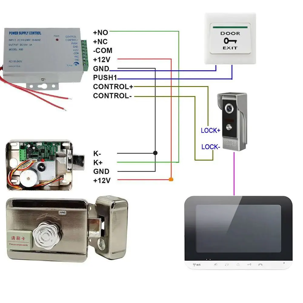 New Tuya Wireless Home Video Door Phone Doorbell Camera for Villa Security in A Private House Intercom System with Electric Lock