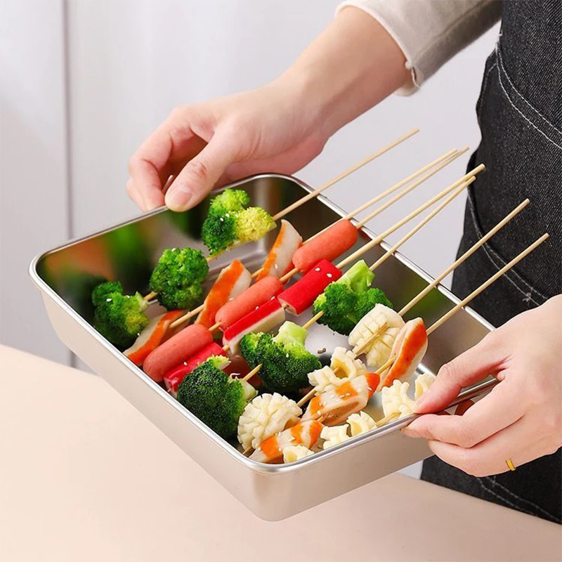 Contenitore ermetico per alimenti ermetico in acciaio inossidabile con coperchio Lunch Bento Food Box Outdoor Picnic Camping Tool