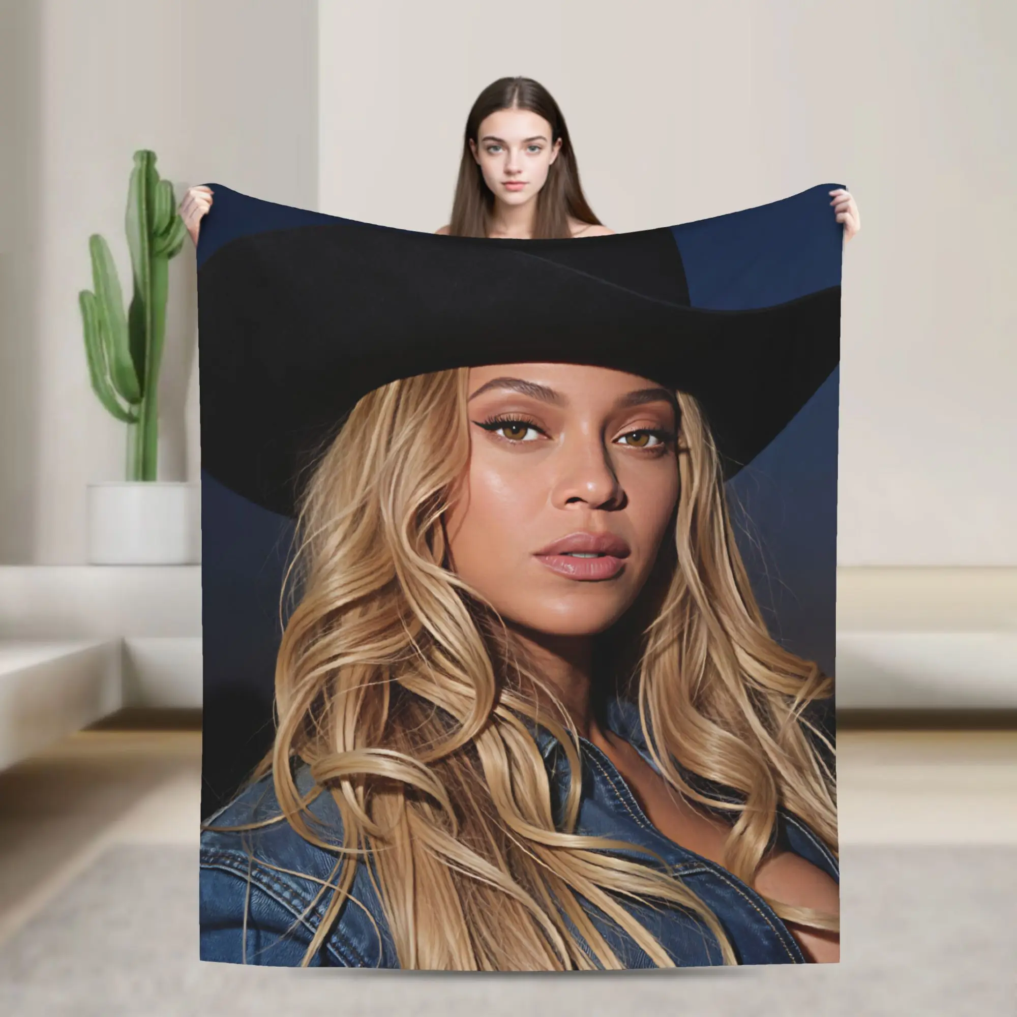 Pop Music Beyonce  Blanket Quality Warm  Bedding Throws Autumn Kids Adult Bedroom Novelty Bedspread