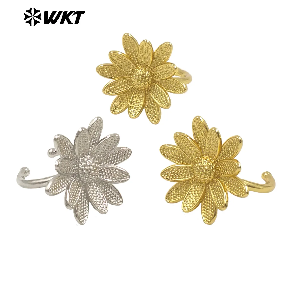 WT-R550 Hot Selling Unique Lotus Design Flower Can Be Adjustable Ring Delicate For Girls Dating Jewelry Accessory