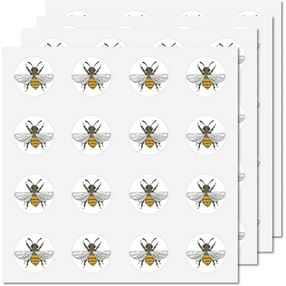 128Pcs Bumble Bee Stickers Planner Stickers Self-Adhesive Decals Waterproof DIY for Crafts Water Bottles Phone Laptop Guitar