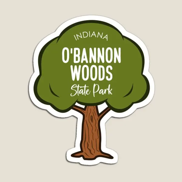 O Bannon Woods State Park Indiana Tree  Magnet Cute Kids Colorful Children Baby Refrigerator Toy Home for Fridge Organizer Funny