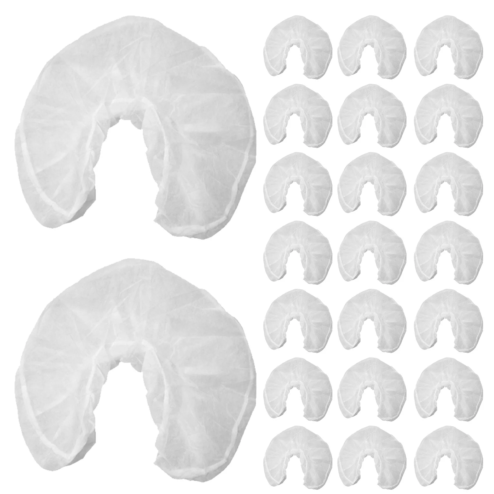 

50Pcs U Shaped Pillowcase Disposable Pillow Covers Non-Woven Fabric for Hotel Travel Comfortable Fit