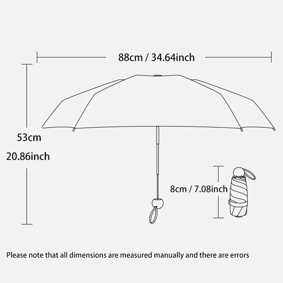 Sun Umbrella Travel Umbrella Compact Ultralight Mini Portable Waterproof Folding Umbrella Men And Women Umbrella