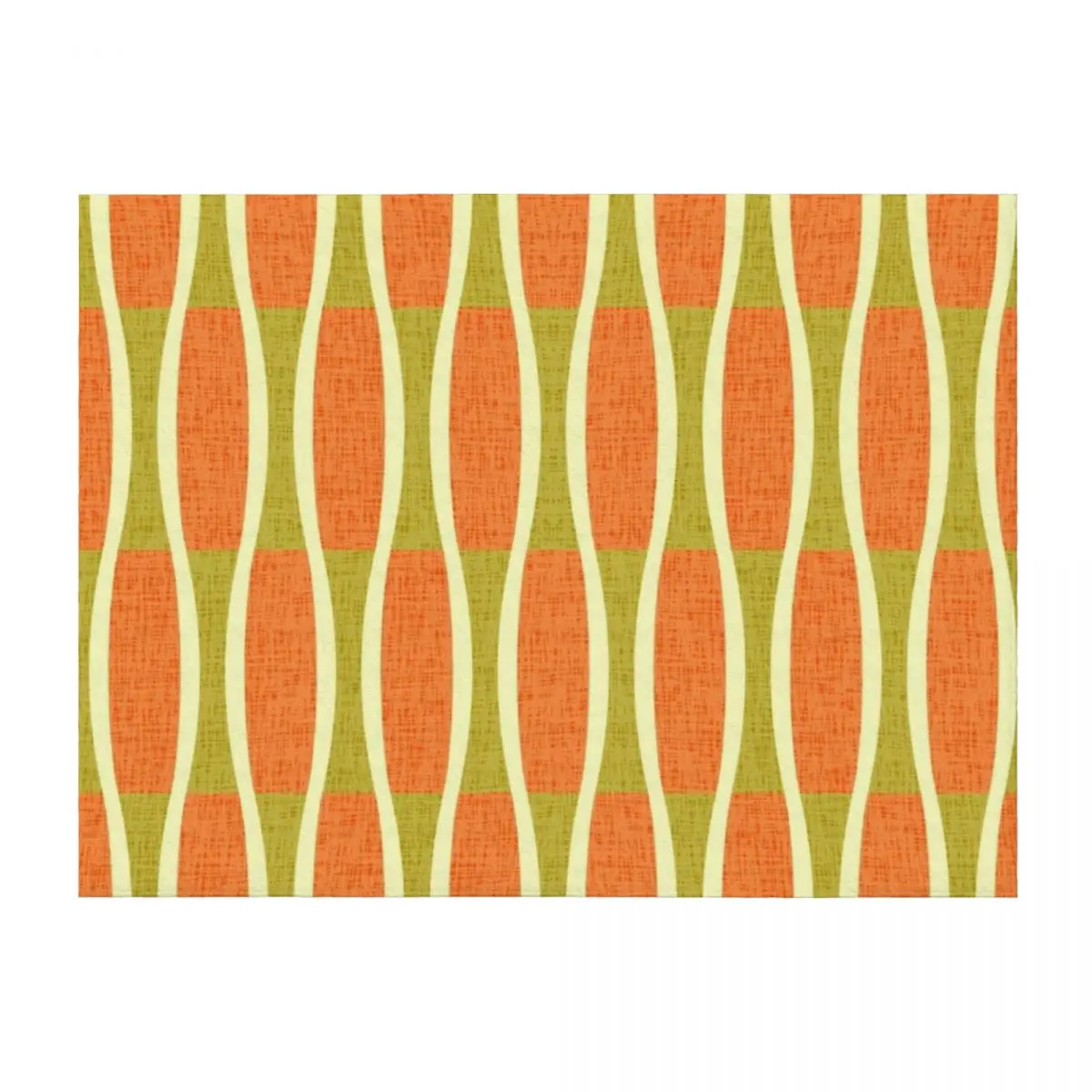 

Retro Tiki Pin Stripes 336 Orange Gold and Beige Throw Blanket Custom Quilt Blankets