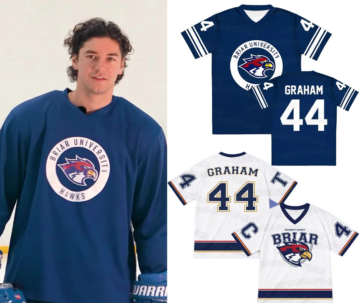 Camiseta de los protagonistas de Off Campus Briar University Jersey Graham Logan Di Laurentis Tucker, camiseta con estampado 3D, camiseta para hombres y mujeres