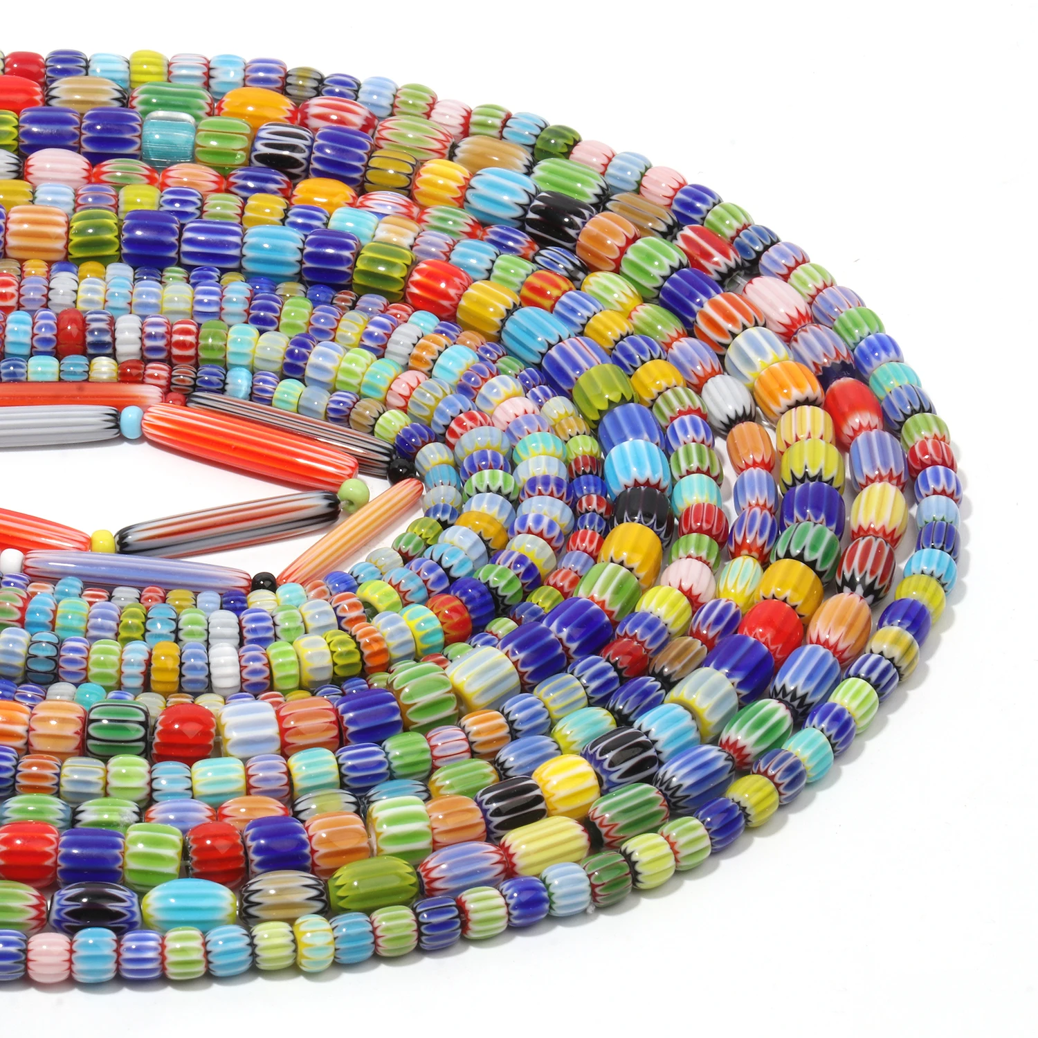 Colorful Nepal Lampwork Glass Seed Beads Charms Fashion Loose Spacer Beads for Jewelry Making DIY Earring Necklace Bracelet
