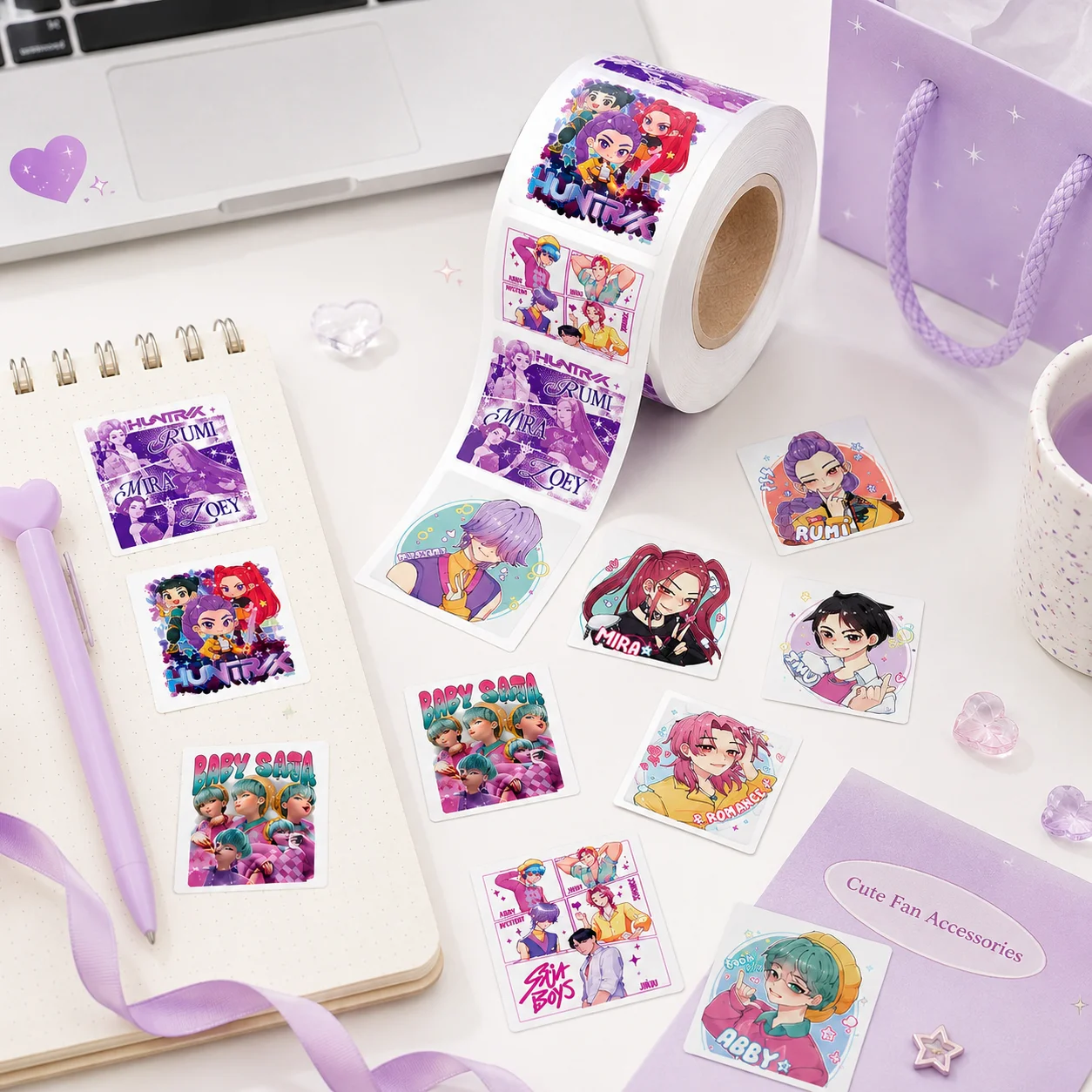 500pcs Stickers Waterproof DIY Decals for Scrapbook Phone Luggage Skateboard Laptop Water Bottle Decor view 5