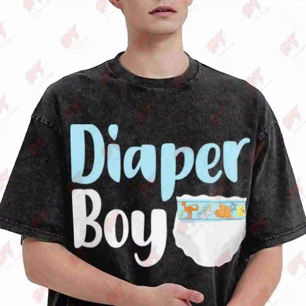 Diaper Boy Vintage Washed Tee Pure Cotton T-Shirt