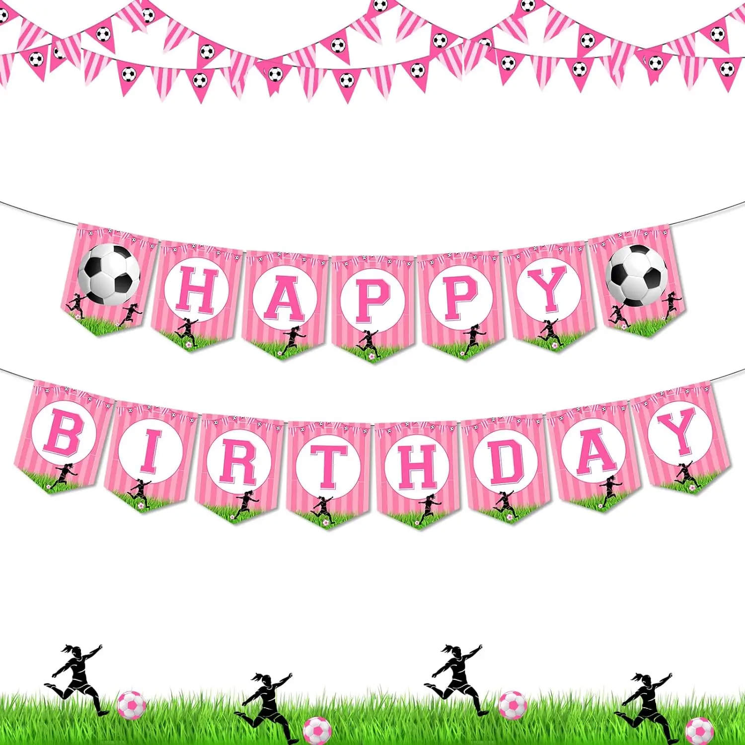 

Soccer Happy Birthday Banner Football Birthday Decorations for 1st 2nd 3rd 4th 5th Birthday Party Supplies